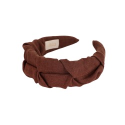 RIPPLE HEADBAND CZEKOLADA LINEN