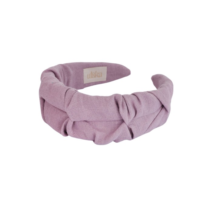 RIPPLE HEADBAND LILAC LINEN