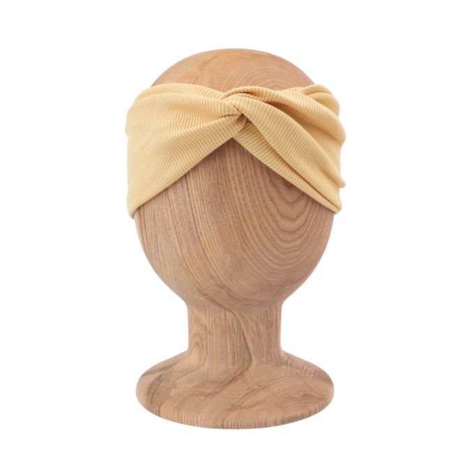 TWIST HEADBAND BUTTER YELLOW LINE