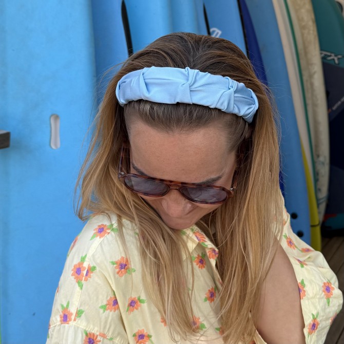 RIPPLE HEADBAND SWIM BLUE
