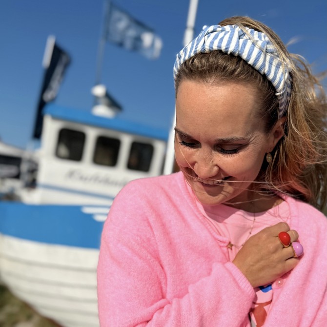 RIPPLE HEADBAND BABY BLUE STRIPES LINE