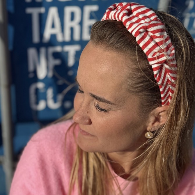 RIPPLE HEADBAND RED STRIPES LINE