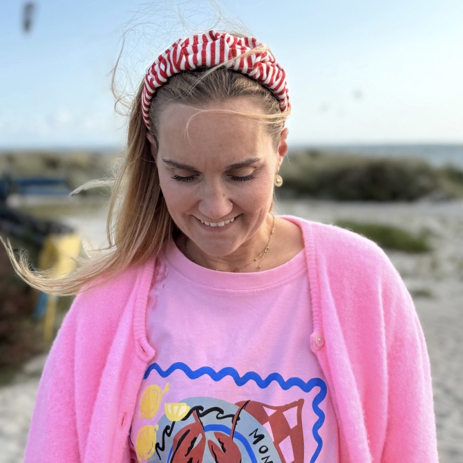 RIPPLE HEADBAND RED STRIPES LINE