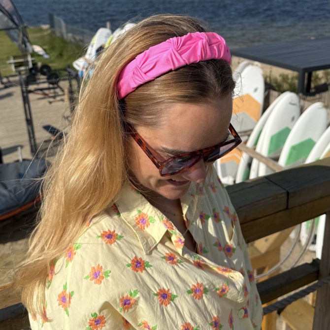 RIPPLE HEADBAND SWIM PINK
