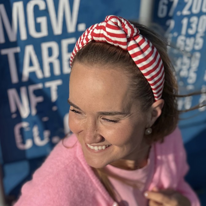 LOOP HEADBAND RED STRIPES LINE