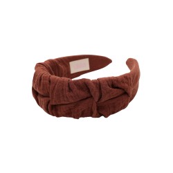 RIPPLE HEADBAND MUSLIN CZEKOLADA