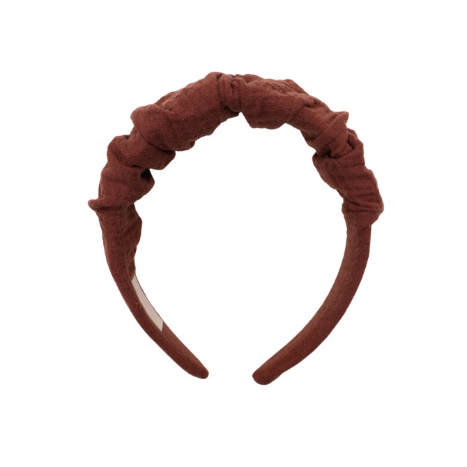 RIPPLE HEADBAND MUSLIN CZEKOLADA