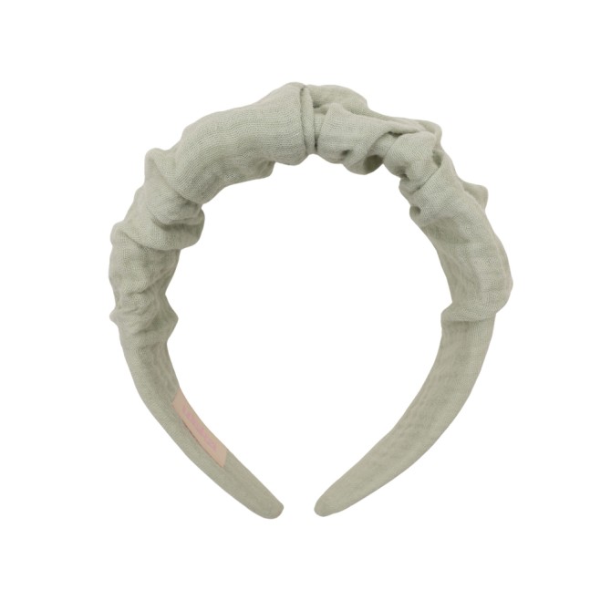 RIPPLE HEADBAND MUSLIN PISTACJA