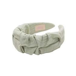 RIPPLE HEADBAND MUSLIN PISTACJA