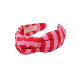 LOOP HEADBAND PINK STRIPES LINE