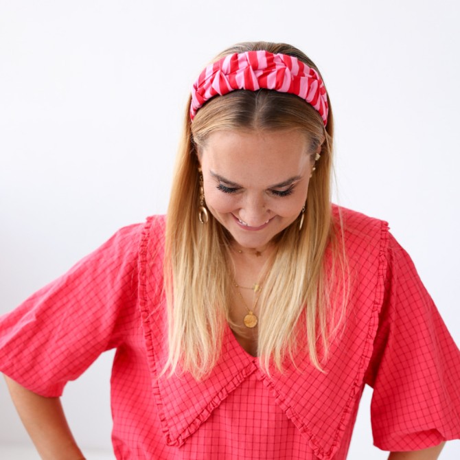 RIPPLE HEADBAND PINK STRIPES LINE