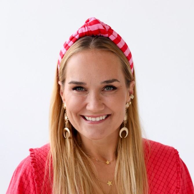 LOOP HEADBAND PINK STRIPES LINE