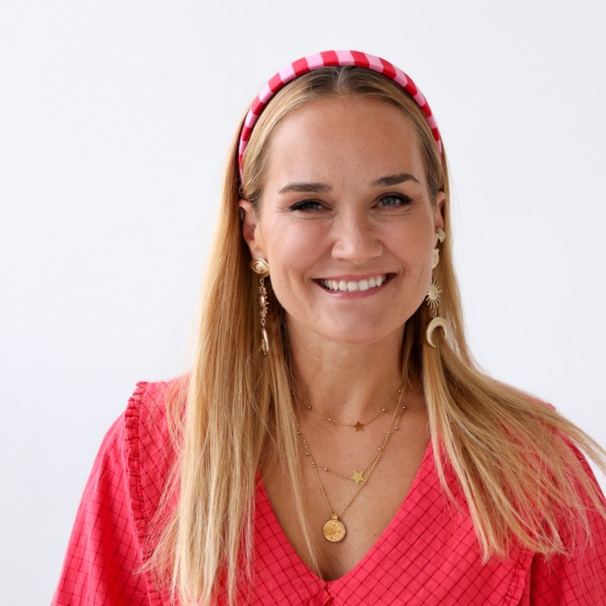 KLAUDI HEADBAND BABY BLUE STRIPES LINE
