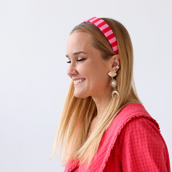 KLAUDI HEADBAND BABY BLUE STRIPES LINE