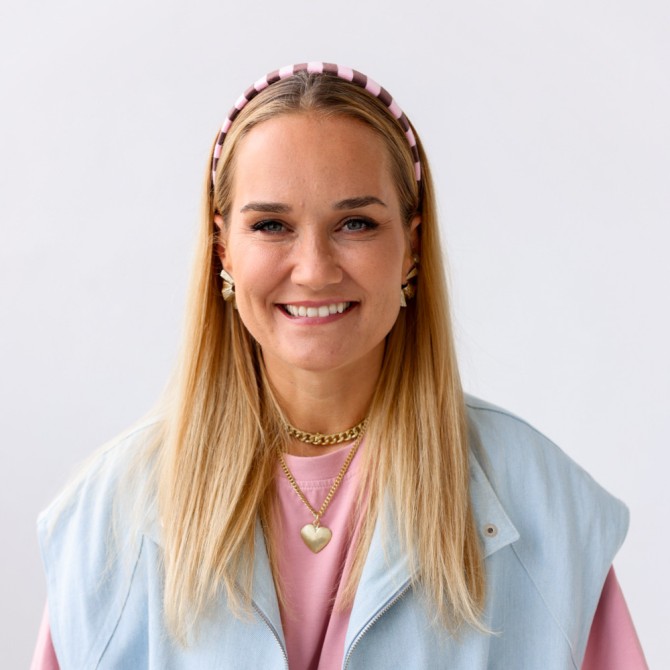 KLAUDI HEADBAND BABY BLUE STRIPES LINE