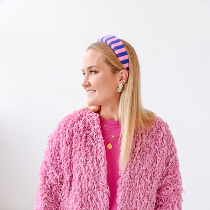 KAJKA HEADBAND CZERWONE PASKI LINE