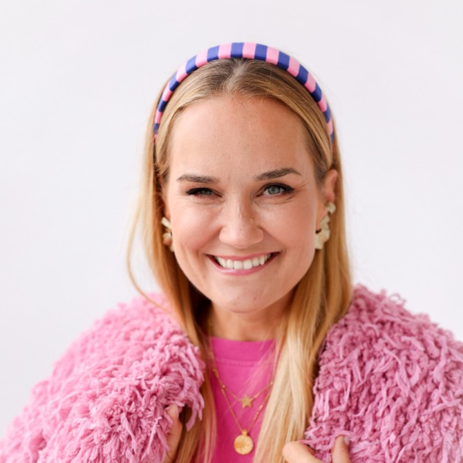 KLAUDI HEADBAND BABY BLUE STRIPES LINE