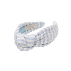 LOOP HEADBAND baby blue STRIPES LINE
