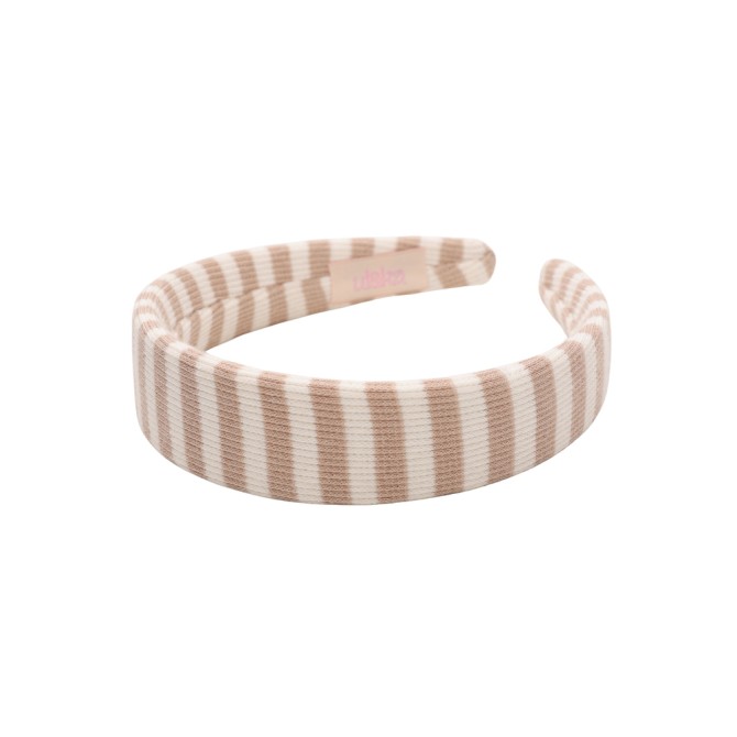 KLAUDI HEADBAND BEIGE STRIPES LINE