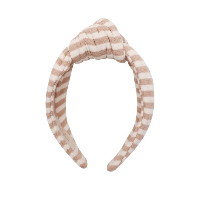 LOOP HEADBAND BEIGE STRIPES LINE