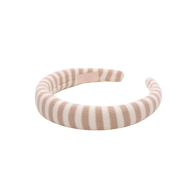KAJKA HEADBAND BEIGE STRIPES LINE