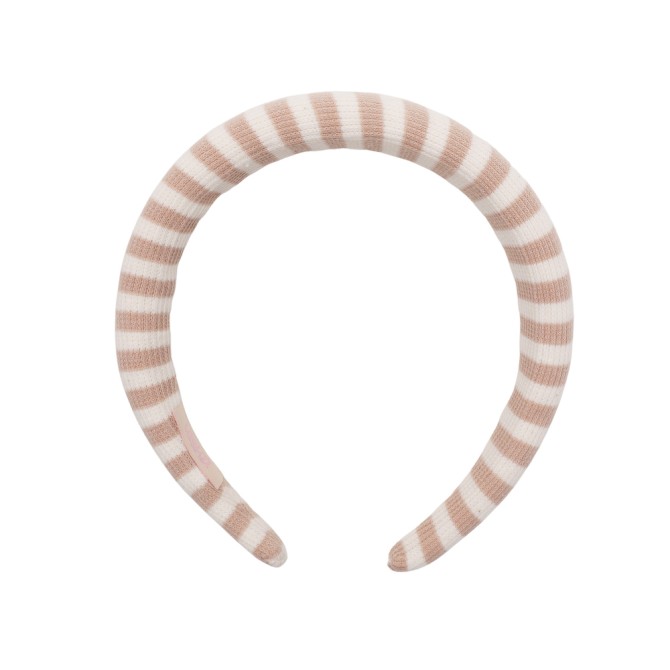 KAJKA HEADBAND BEIGE STRIPES LINE